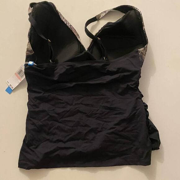 Bleu Rod Beattie Tankini Top Plunge Skin Games NWT 10 - Picture 4 of 8